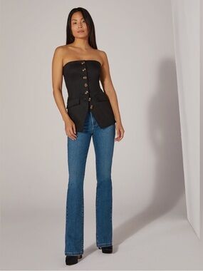 Favorite Daughter Jeans Valentina Super High Rise Mini Bootcut in Ascot